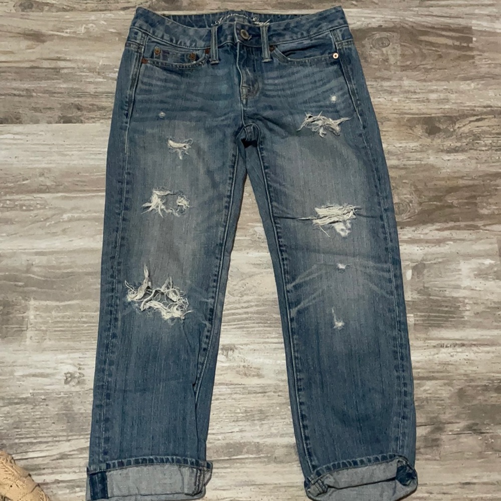 American Eagle Boy Fit ankle jeans
